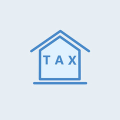 House calculation line icon on the white background