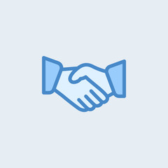 Handshake line icon. Partnership and agreement symbol