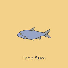 labe ariza 2 colored line icon. Simple purple and gray element illustration. labe ariza concept outline symbol design from fish set