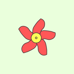abstract type of flowers color Line Icon