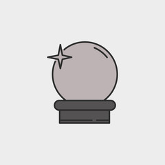 Magic ball icon vector outline colored icon