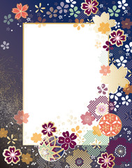 traditional Japanese design kimono / navy