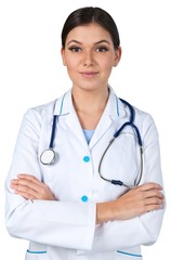 Female Doctor with Crossed Arms - Isolated