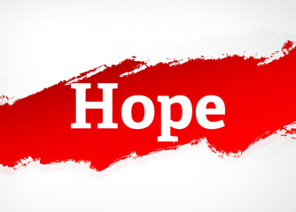 Hope Red Brush Abstract Background Illustration