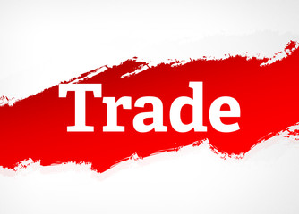 Trade Red Brush Abstract Background Illustration
