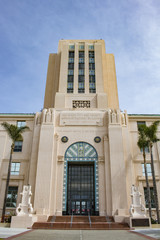 Stairs Leading up to the Courtyard and Entrance of the San Diego Courthouse, California, USA