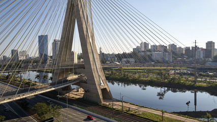 Stayed bridge at Sao Paulo, Brazil.
