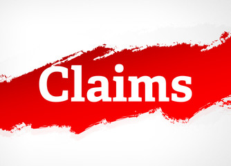 Claims Red Brush Abstract Background Illustration