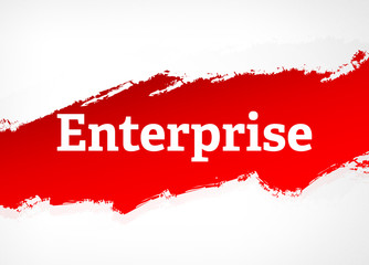 Enterprise Red Brush Abstract Background Illustration