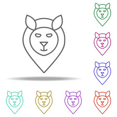 fauna in pin outline icon. Elements of Ecology in multi color style icons. Simple icon for websites, web design, mobile app, info graphics