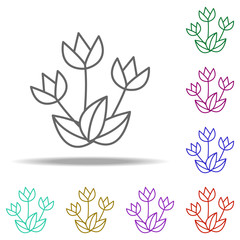 flora outline icon. Elements of Ecology in multi color style icons. Simple icon for websites, web design, mobile app, info graphics