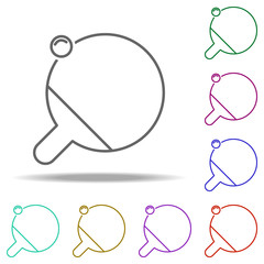 Ping pong outline icon. Elements of Sport in multi color style icons. Simple icon for websites, web design, mobile app, info graphics