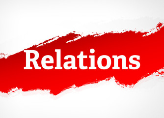 Relations Red Brush Abstract Background Illustration