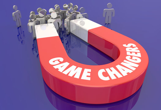 Game Changers Innovators Disruptors Magnet People 3d Illustration
