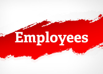 Employees Red Brush Abstract Background Illustration