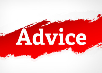 Advice Red Brush Abstract Background Illustration