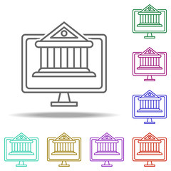 online banking outline icon. Elements of Banking & Finance in multi color style icons. Simple icon for websites, web design, mobile app, info graphics
