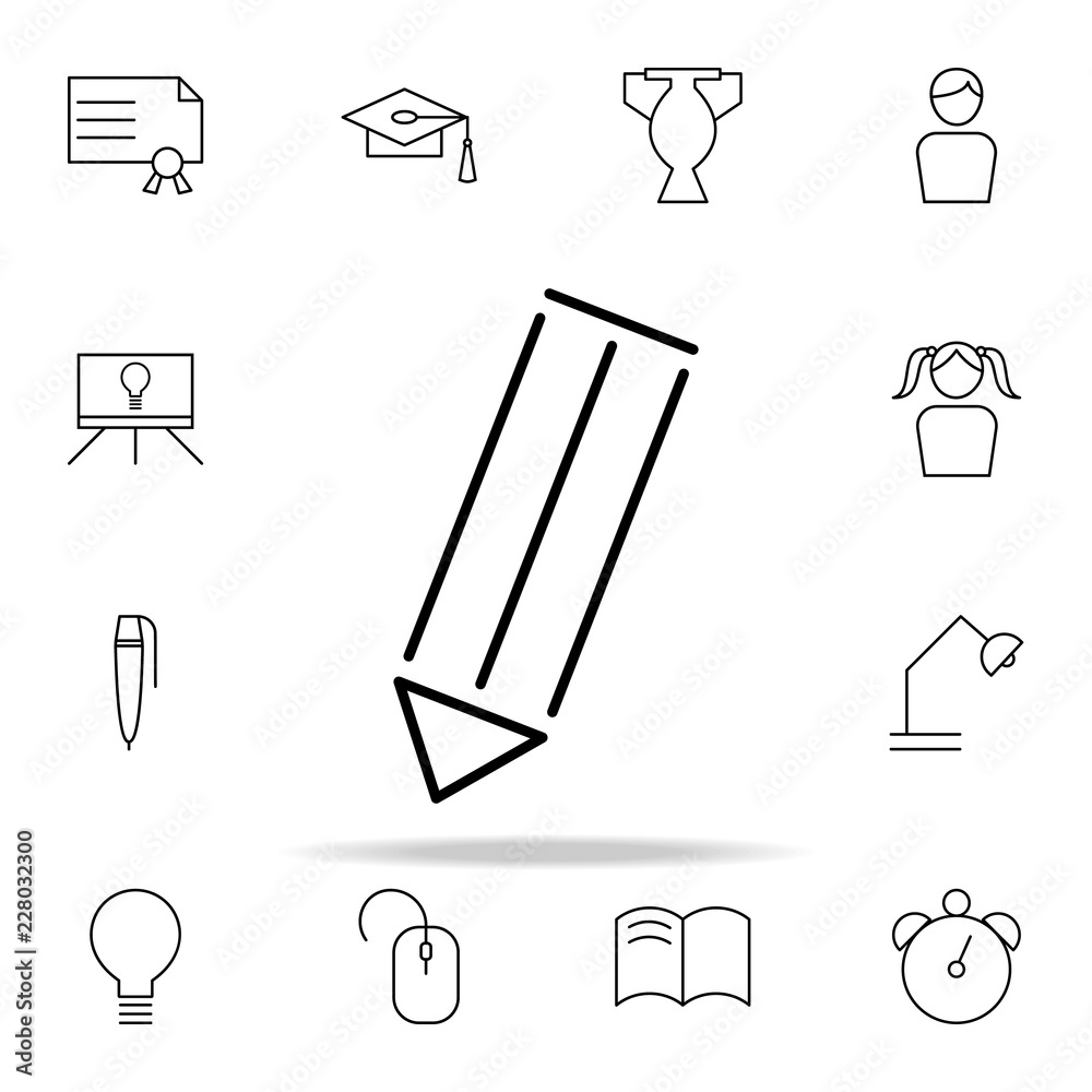 Poster pencil icon. education icons universal set for web and mobile