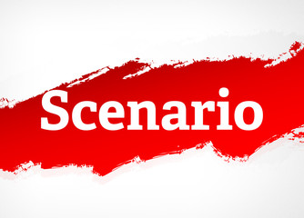 Scenario Red Brush Abstract Background Illustration