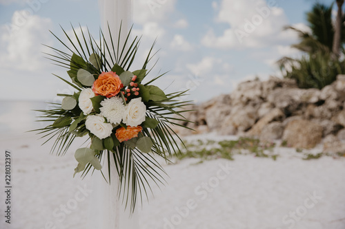 Beautiful Destination Beach Wedding Flower Bouquet Arrangements And