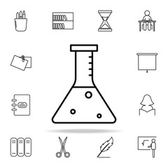 Obraz premium flask icon. Education icons universal set for web and mobile