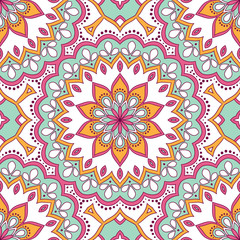 Hand drawn ornamental seamless pattern