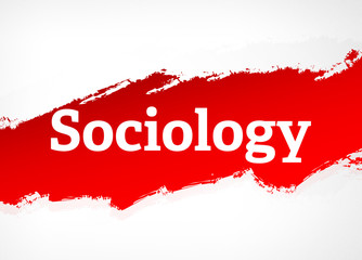 Sociology Red Brush Abstract Background Illustration