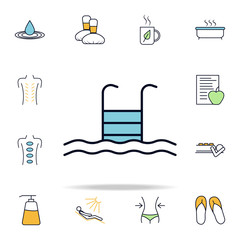 ladder for pool outline icon. spa icons universal set for web and mobile