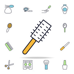 scrubbing brush outline icon. spa icons universal set for web and mobile