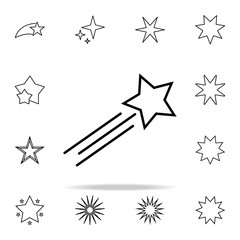 flying star line icon. Web icons universal set for web and mobile