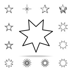 star line icon. Web icons universal set for web and mobile