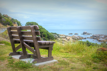 bench on the beach