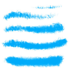 Vector set of hand drawn brush strokes in rectangular shape for backdrops. Colorful artistic hand drawn backgrounds. Hand drawn list, elements for design.