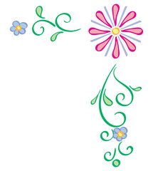 Abstract Floral Border - Upper Right