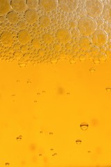 Close up of condensation and bubbles in a drink