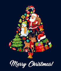 Christmas jingle bell made up of Xmas icons