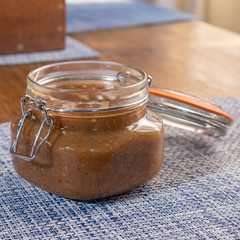 glass jar of chutney