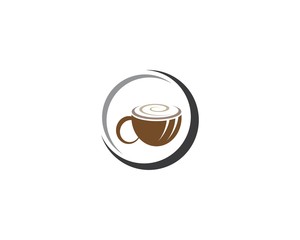 Coffee cup logo illustration