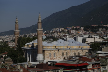 Fototapeta premium Bursa City view from Bursa Castle. Bursa is populer tourist destination in Turkey.