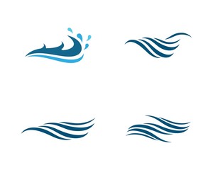 Water wave logo illustration