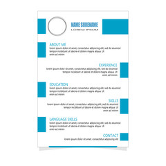 Cv resume designt template vector