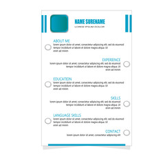 Cv resume designt template vector