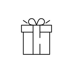 gift box icon. Element of cyber monday icon for mobile concept and web apps. Thin line gift box icon can be used for web and mobile