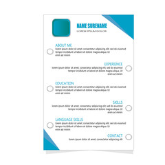 Cv resume designt template vector