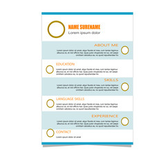 Cv resume designt template vector