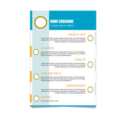 Cv resume designt template vector