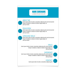 Cv resume designt template vector