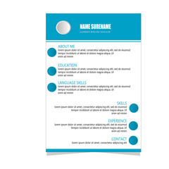 Cv resume designt template vector