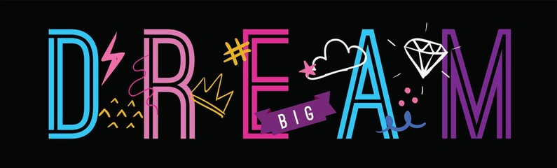 Tee print. Typography for t shirt.