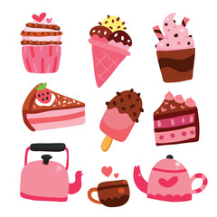 dessert vector collection design